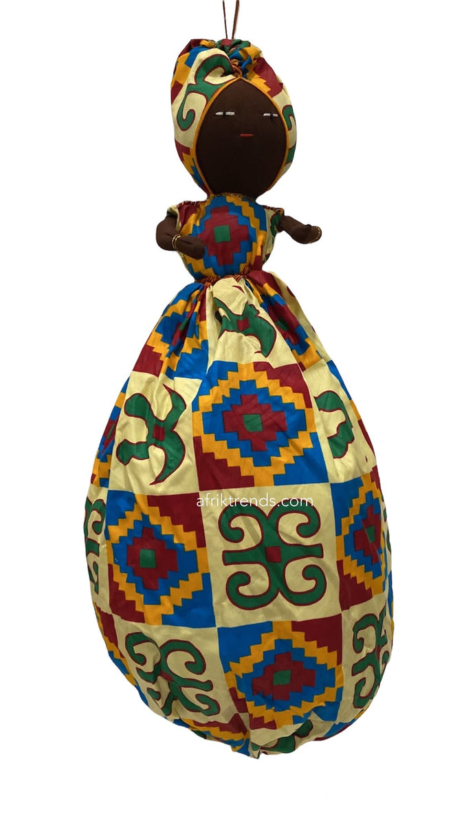 Handmade African Plastic Bag Lady Holder Afrik Trends