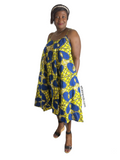 Ankara African Dress With Matching Headwrap