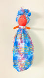 Bisi Blue Handmade African Plastic Bag Lady Holder