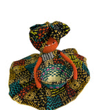 Afia Ankara print Candy Bowl Basket Doll