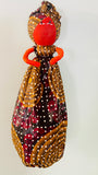 Bisi Fall Floral Print Handmade African Plastic Bag Lady Holder