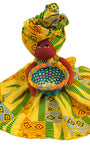 Afia Kente print Candy Bowl Catch-All Basket Doll