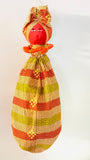 Bisi Tri Kente Print Handmade African Plastic Bag Lady Holder