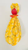 Bisi Yellow Batik Handmade African Plastic Bag Lady Holder