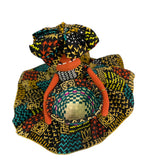 Afia Ankara print Candy Bowl Basket Doll