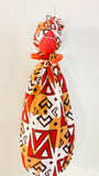 Bisi Red MudCloth Print Handmade African Plastic Bag Lady Holder