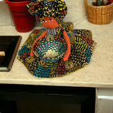 Afia Ankara print Candy Bowl Basket Doll