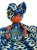 Afia Handmade Blue African Candy Basket Doll
