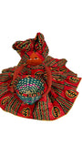 Afia Handmade Red Black African Gye Nyame Candy Bowl Basket Doll