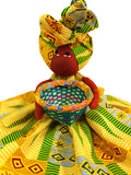 Afia Kente print Candy Bowl Catch-All Basket Doll