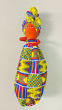 Bisi Yellow Handmade African Plastic Bag Lady Holder