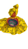 Afia Handmade Yellow African Candy Bowl Basket Doll