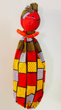 Bisi Rubik Ankara Handmade African Plastic Bag Lady Holder