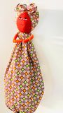 Bisi Multi Squared Handmade African Plastic Bag Lady Holder