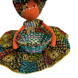 Afia Ankara print Candy Bowl Basket Doll