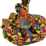 Afia Ankara print Candy Bowl Catch-All Basket Doll