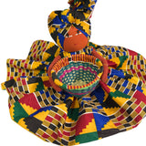 Afia Ankara print Candy Bowl Catch-All Basket Doll