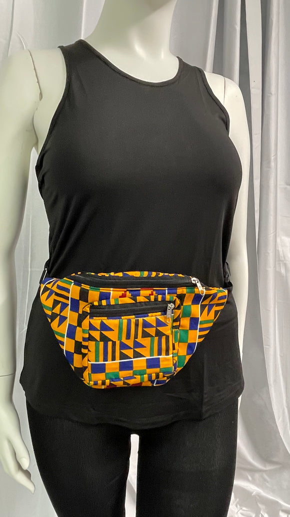 African Kente Print Fanny Waist Pack