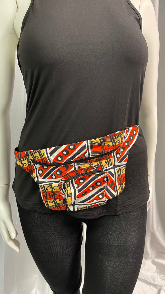 Unlined African Print Ankara Fanny Waist Bag