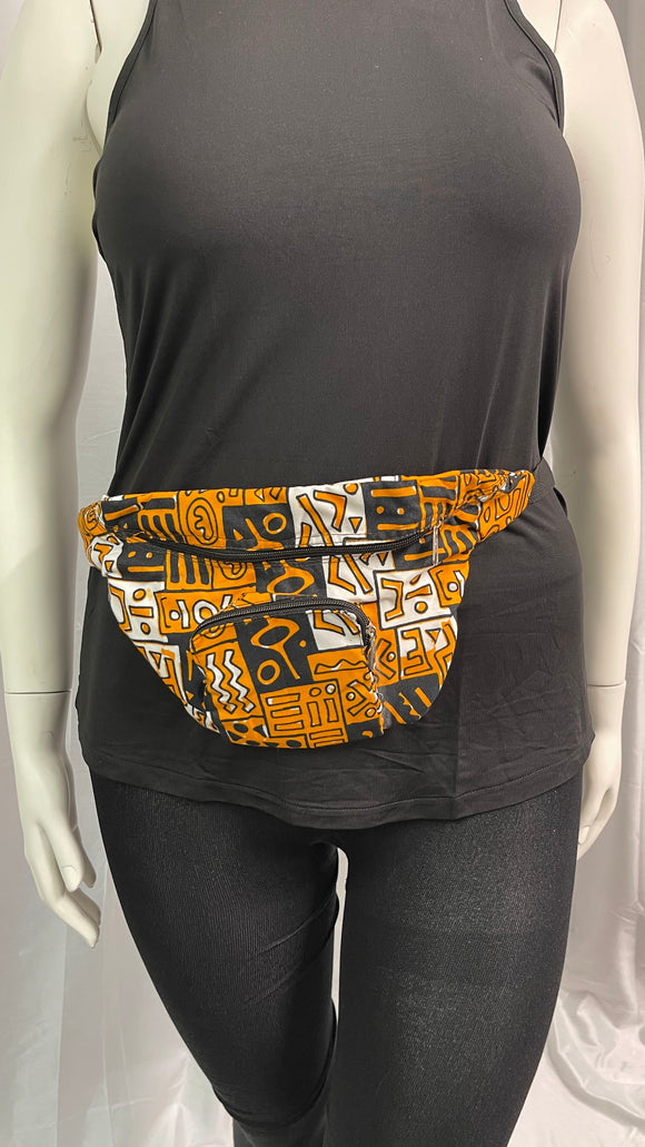 Light African Print ModCloth Fanny Waist Bag