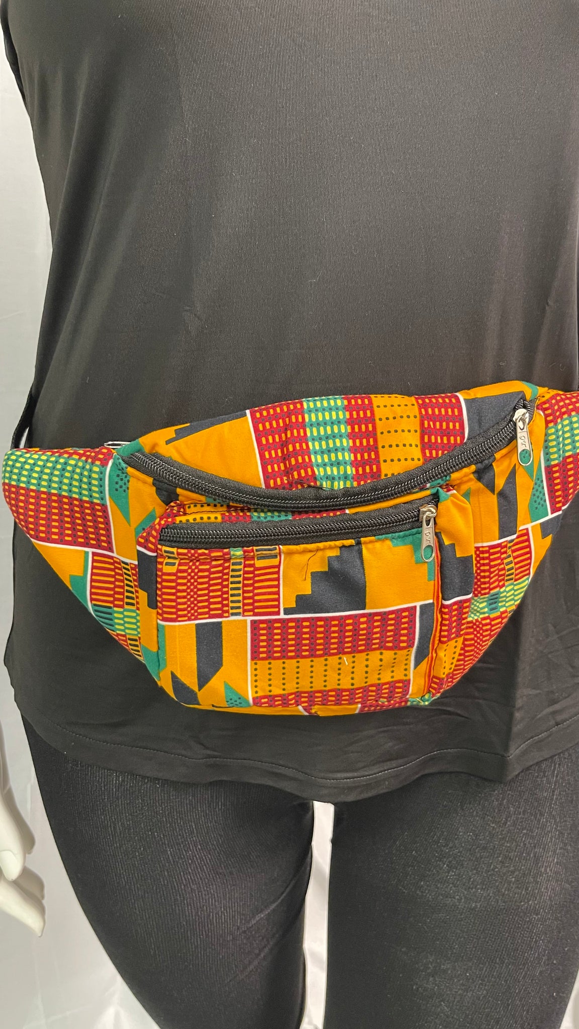 Vibrant African Kente Print Fanny Waist Pack Afrik Trends