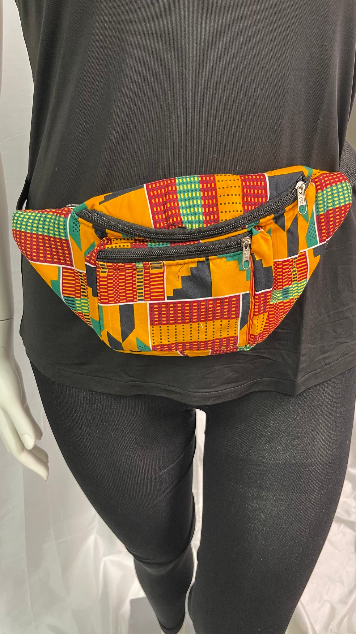 Vibrant African Kente Print Fanny Waist Pack Afrik Trends