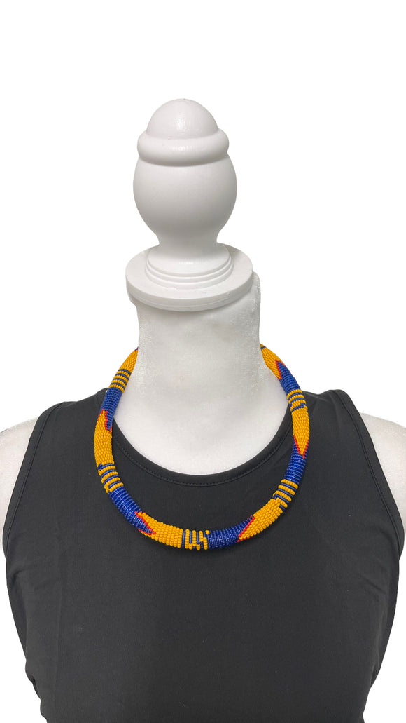 Handmade Massai Zulu Beaded Chocker Necklace from Africa