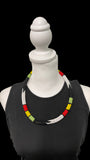 Tribal-inspired African Massai Zulu Beaded Chocker Necklace