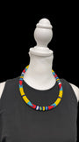 Bold and Beautiful African Massai Zulu Beaded Chocker Necklace