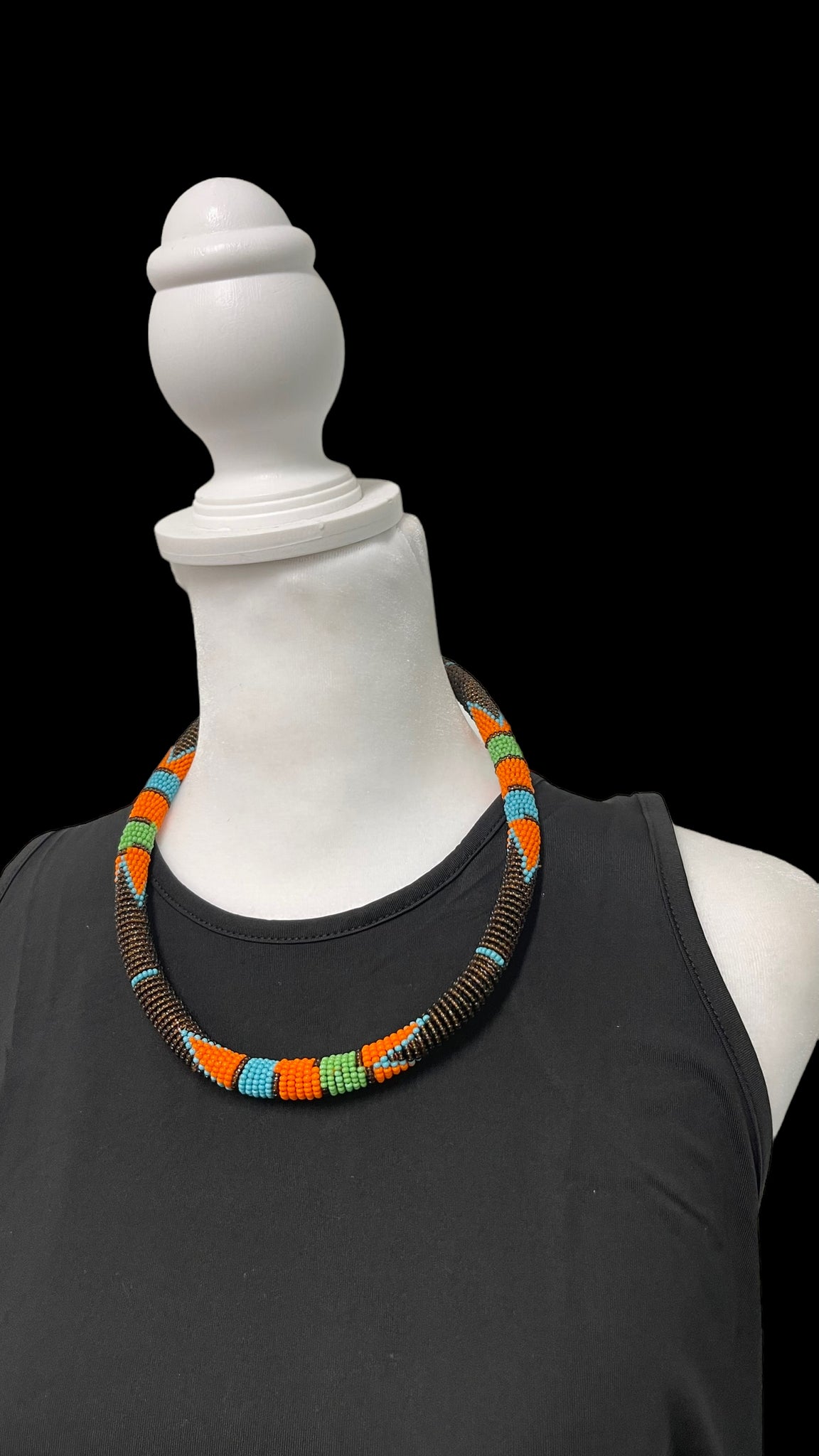 Ethnic African Massai Zulu Beaded Chocker Necklace Afrik Trends