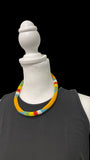 Unique African Massai Zulu Beaded Chocker Necklace