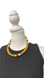 Unique African Massai Zulu Beaded Chocker Necklace