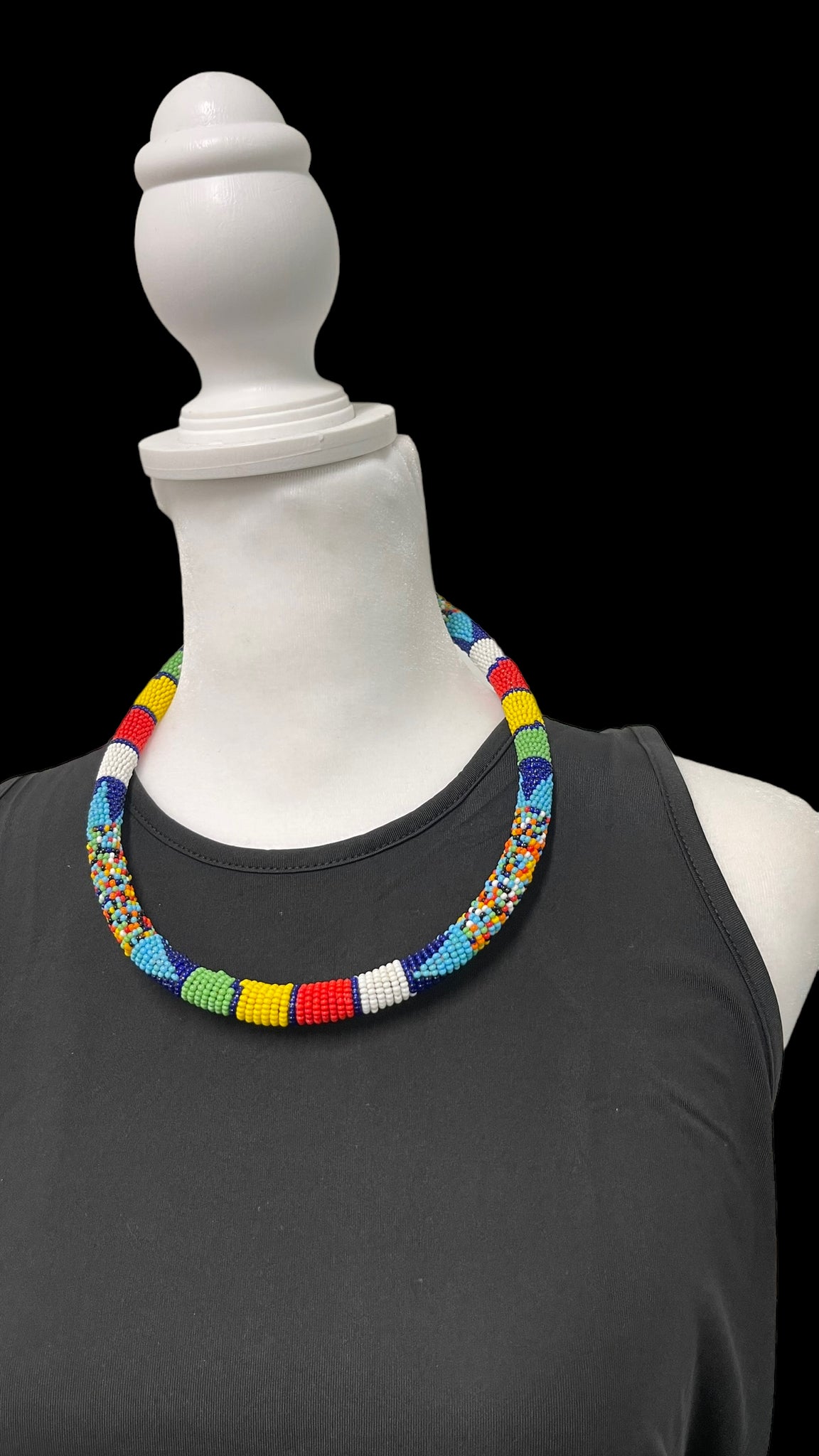 Vintage Ghana Krobo Bead Necklace and bracelet set African Ethnic Powdered  Glass | eBay