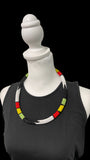 Tribal-inspired African Massai Zulu Beaded Chocker Necklace