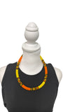 Vibrant African Massai Zulu Beaded Chocker Necklace