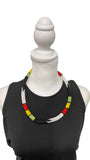 Tribal-inspired African Massai Zulu Beaded Chocker Necklace