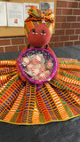 Handmade African Candy Bowl Basket Doll