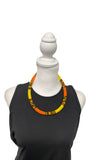 Vibrant African Massai Zulu Beaded Chocker Necklace
