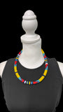 Bold and Beautiful African Massai Zulu Beaded Chocker Necklace