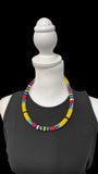Bold and Beautiful African Massai Zulu Beaded Chocker Necklace