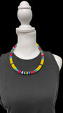 Bold and Beautiful African Massai Zulu Beaded Chocker Necklace
