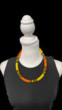 Vibrant African Massai Zulu Beaded Chocker Necklace