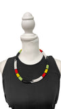 Tribal-inspired African Massai Zulu Beaded Chocker Necklace