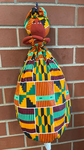 Handmade African Plastic Bag Lady Holder