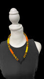 Vibrant African Massai Zulu Beaded Chocker Necklace