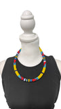 Bold and Beautiful African Massai Zulu Beaded Chocker Necklace