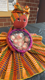 Handmade African Candy Bowl Basket Doll