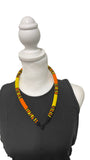 Vibrant African Massai Zulu Beaded Chocker Necklace