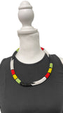 Tribal-inspired African Massai Zulu Beaded Chocker Necklace