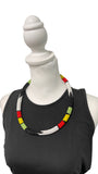 Tribal-inspired African Massai Zulu Beaded Chocker Necklace